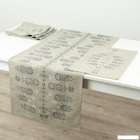 Дорожка на стол Беларускі лён 45x155 24С84-ШР/уп. (1 Кветкi-птушкi 126, с салфетками)