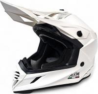 Мотошлем AIM RH855 Fiber Glass RH855-007-L (L, белый глянец)