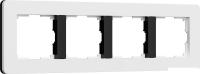 Рамка Werkel Split W0043068 (белый/черный, Soft-Touch)