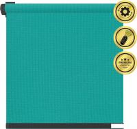 Рулонная электроштора НеоФьюжен Эден 200 190х200 правая (изумрудный, черная фурнитура)