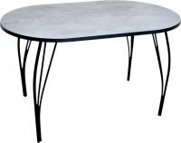 Кухонный стол Arvento Флок 2 овал 110х70 (бетон)