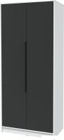 Шкаф распашной Интерлиния Концепт КТ-Ш2 (антрацит/белый платинум)