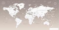 Флизелиновые обои Citydecor Карта мира 25 (500x260см)