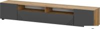 Тумба Mio Tesoro Байкал для телевидеоаппаратуры (дуб золотистый/графит)
