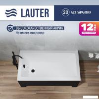 Ванна Lauter Estelle 120х70 21206020 (ножками и лицевым черным экраном)