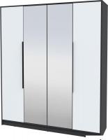 Шкаф-купе Интерлиния Концепт КТ-Ш4з (белый платинум/антрацит)