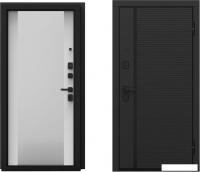 Металлическая дверь Guard Line зеркало 86x205 правая (графит/шагрень белая)