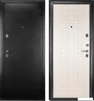 Металлическая дверь Guard MG60 МДФ 97х205 правая (черное серебро/белый ясень)