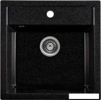 Кухонная мойка Saniteco Terra (черный с сифоном)