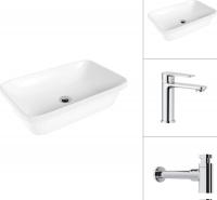 Умывальник Lauter 21370 + Moon 21СK691C с сифоном 21635CH (хром)