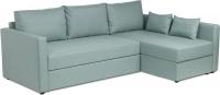Угловой диван Mio Tesoro Тилаус длинный подлокотник (Mint/Grey)