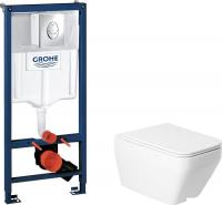 Унитаз подвесной Saniteco KW-9010W + GROHE Rapid SL 38721001