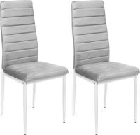 Стул Mio Tesoro Джия DC-060KD (2 шт, светло-серый/белый)