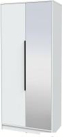 Шкаф распашной Интерлиния Концепт КТ-Ш2з (белый платинум/белый платинум)