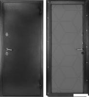 Металлическая дверь Guard Термо MG75 97х205 правая (черное серебро/серый)