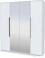 Шкаф распашной Интерлиния Концепт КТ-Ш4з (белый платинум/белый платинум)