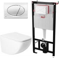 Унитаз подвесной Saniteco KW-99048 + AM101/1120 + M71-BL-01