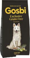 Сухой корм для собак Gosbi Exclusive grain free adult duck medium 12 кг