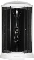 Душевая кабина Saniteco SNT-90 90х90 (черный/прозрачное стекло)