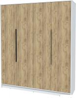 Шкаф распашной Интерлиния Концепт КТ-Ш4 (дуб золотой/белый платинум)