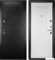 Металлическая дверь Guard Классика MG60 87х205 правая (черное серебро/белый ясень)