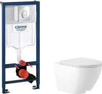 Унитаз подвесной Saniteco KW-9003W Rimles + GROHE Rapid SL 38721001