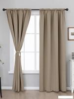 Комплект штор Mio Tesoro Блэкаут 200x260 + Гардина 500x260 (песочный, белый)