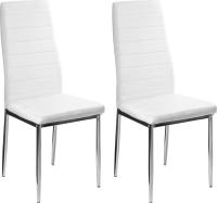Стул Mio Tesoro Джия DC-060KDC (2 шт, белый/хром)