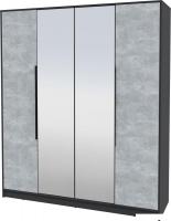 Шкаф распашной Интерлиния Концепт КТ-Ш4з (бетон/антрацит)