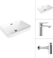 Умывальник Lauter 21441A + Silk 21CK572С с сифоном 21635CH (хром)