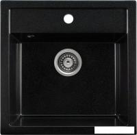 Кухонная мойка Saniteco Terra (оникс с сифоном)