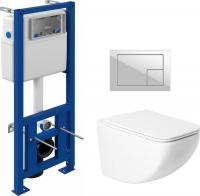 Унитаз подвесной Saniteco KW-99048 + 64077 + S-IN-MZ-LINK_PRO