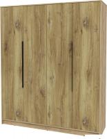 Шкаф распашной Интерлиния Концепт КТ-Ш4 (дуб нокс/дуб золотой)