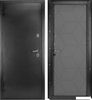 Металлическая дверь Guard Термо MG75 97х205 левая (черное серебро/серый)