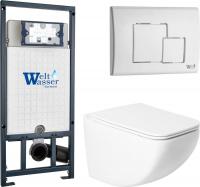 Унитаз подвесной Saniteco KW-99048 + Marberg 507 SE GL-WT + Marberg 507