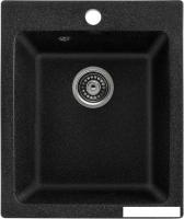 Кухонная мойка Saniteco Silva (черный с сифоном)