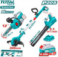 Total TOSLI241189 (цепная пила, триммер, воздуходувка, 2 АКБ)