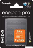 Аккумулятор Panasonic Eneloop Pro AA BK-3HCDE/4CP+case (4 шт)