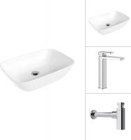 Умывальник Lauter 21454 + Cascade 21СК0655C + сифон 21635CH (хром)