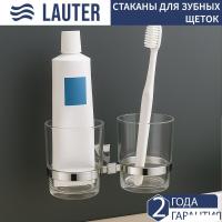 Набор стаканов для зубной щетки и пасты Lauter 21SH6081 (Chrome)