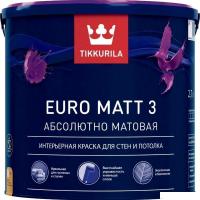Краска Tikkurila Euro Matt 3 2.7 л (база А, глубокоматовая)