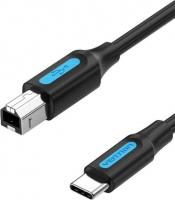 Кабель Vention CQUBF USB Type-B - USB Type-C (1 м, черный)