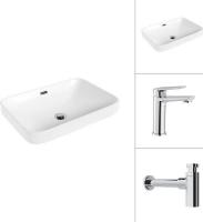 Умывальник Lauter 21441A + Sky 21CK533C с сифоном 21635CH (хром)