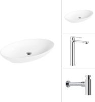 Умывальник Lauter 21571 + Moon 21СK81691C с сифоном 21635CH (хром)