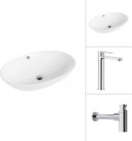 Умывальник Lauter 21709 + Moon 21СK81691C с сифоном 21635CH (хром)