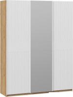 Шкаф-купе Трия Оскар Хилтон Т2 1800 271096 (ручка белая/дуб крафт золотой/белый матовый)