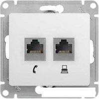 Розетка телефонная Schneider Electric Glossa GSL000185 (белый)