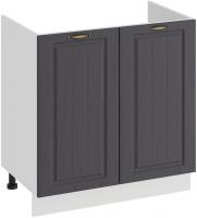 Шкаф напольный Трия Лина 1Н8М (белый/графит)