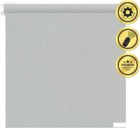 Рулонная электроштора НеоФьюжен Оливия 130х250 левая (серый, белая фурнитура)