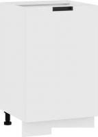 Шкаф напольный Трия Гренада с одной дверью 1Н5 (белый/холст белый)